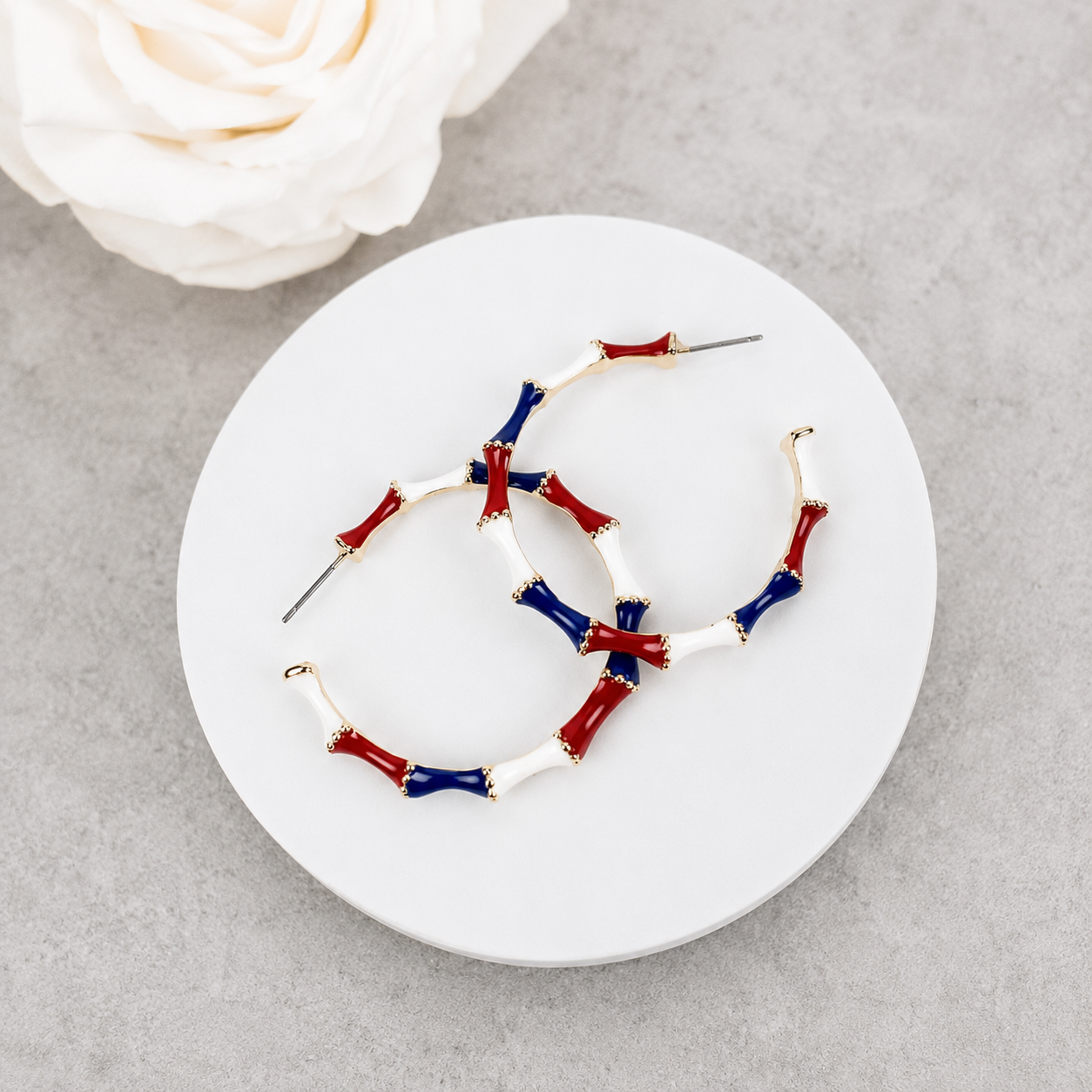 Red, White, & Blue Hoops
