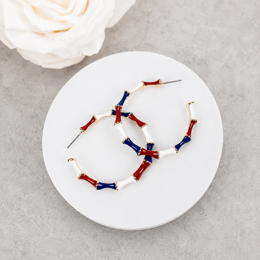 Red, White, & Blue Hoops