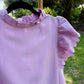 Lilac Scalloped Ruffle Sleeve Top